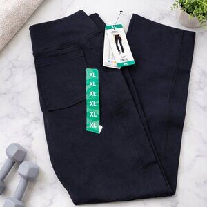 Skechers GO WALK Leggings XL Black High Waist Pocket Stretch Workout Yoga Pants